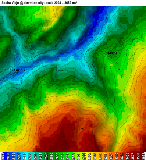 Socha Viejo elevation map