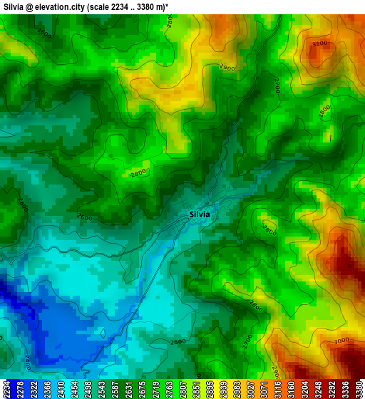 Silvia elevation map