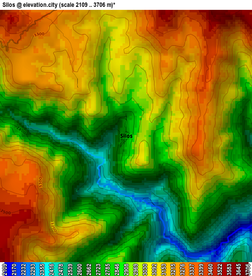 Silos elevation map