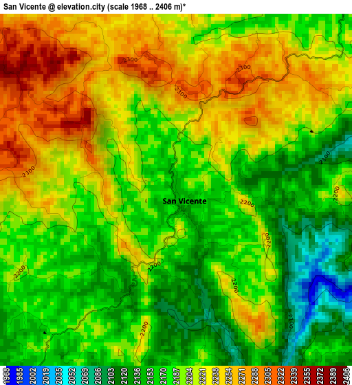 San Vicente elevation map