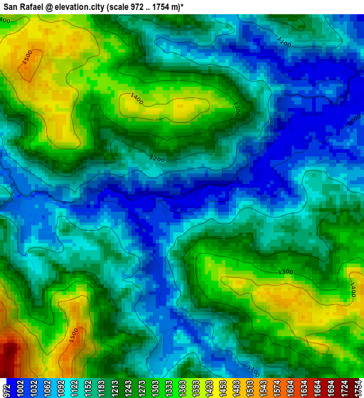 San Rafael elevation map