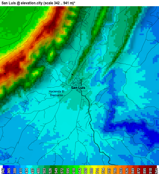 San Luis elevation map