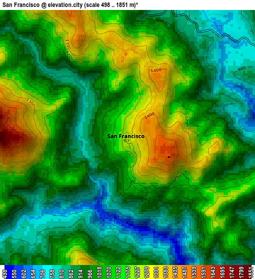 San Francisco elevation map