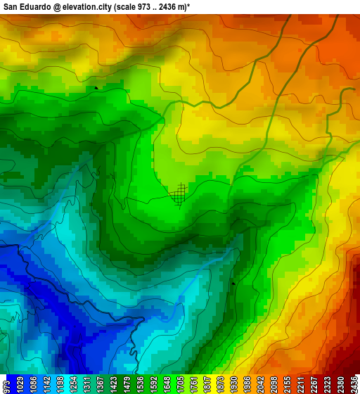 San Eduardo elevation map