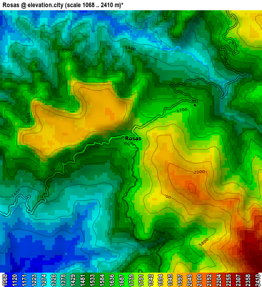 Rosas elevation map