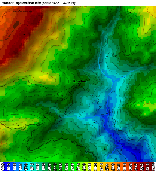 Rondón elevation map