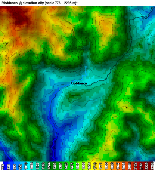 Rioblanco elevation map