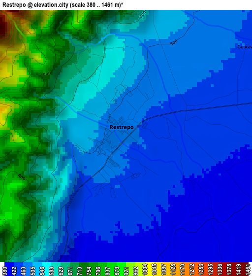 Restrepo elevation map