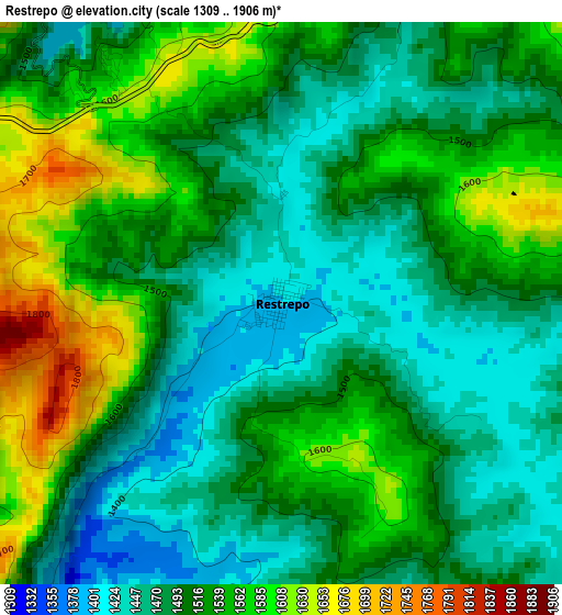 Restrepo elevation map