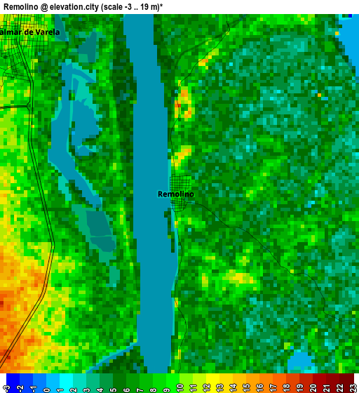 Remolino elevation map