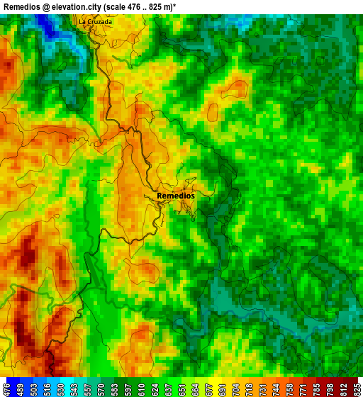 Remedios elevation map