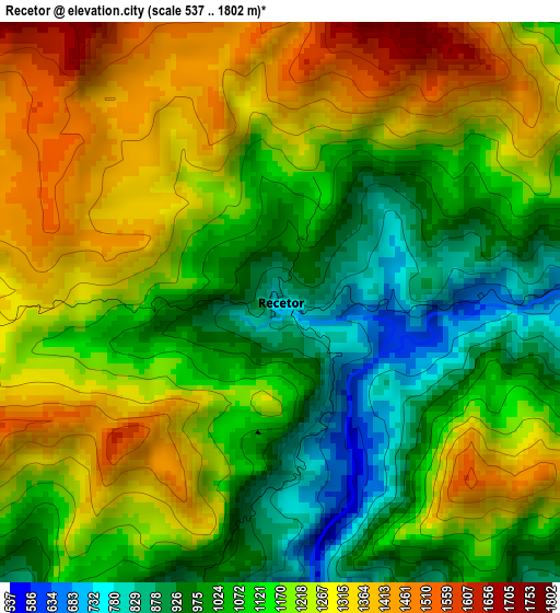 Recetor elevation map