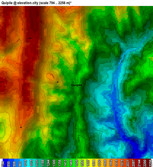 Quipile elevation map