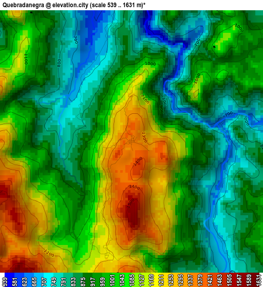 Quebradanegra elevation map