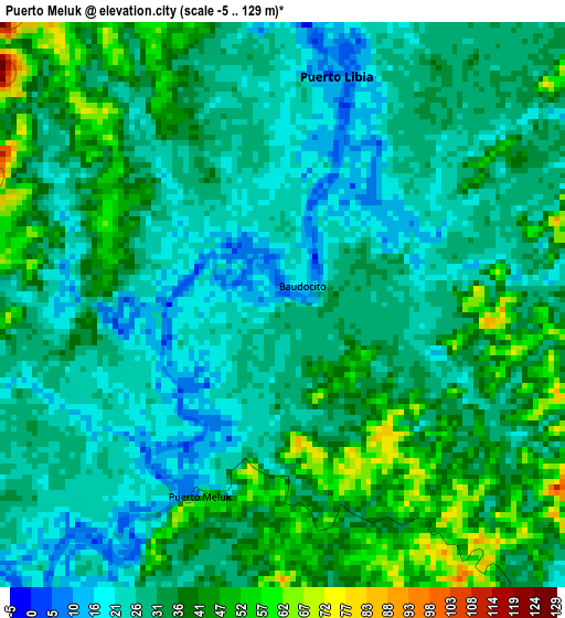 Puerto Meluk elevation map