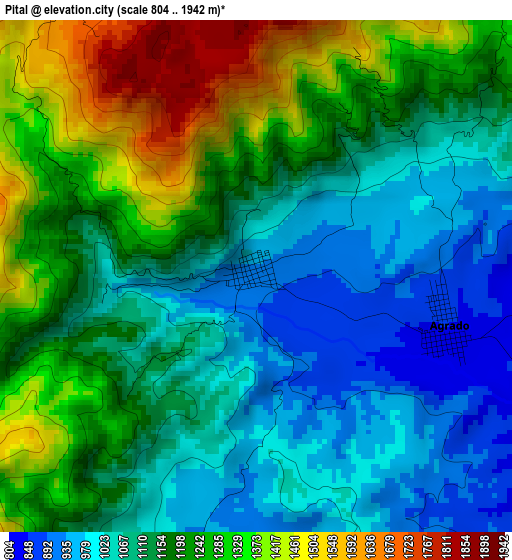 Pital elevation map