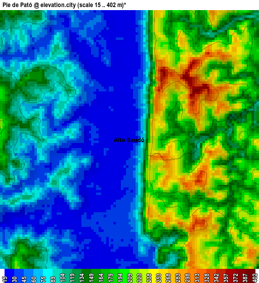 Pie de Pató elevation map