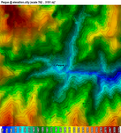 Peque elevation map