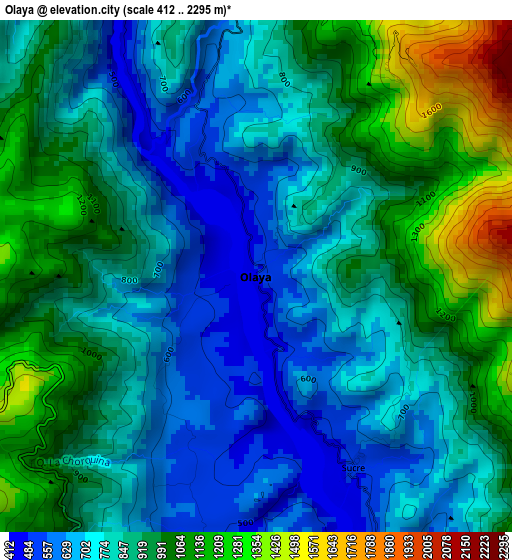 Olaya elevation map