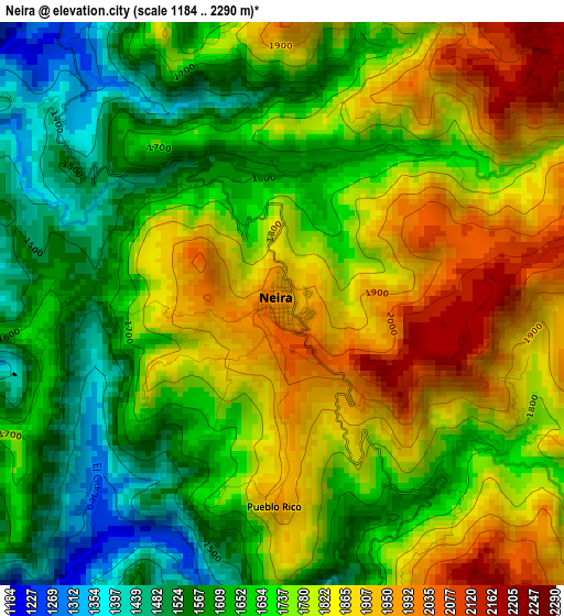 Neira elevation map