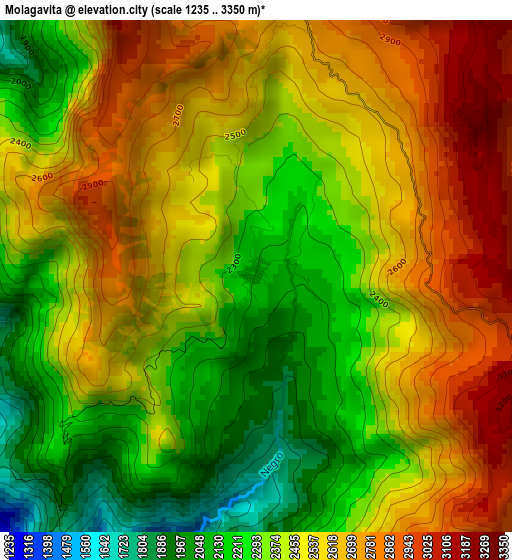 Molagavita elevation map