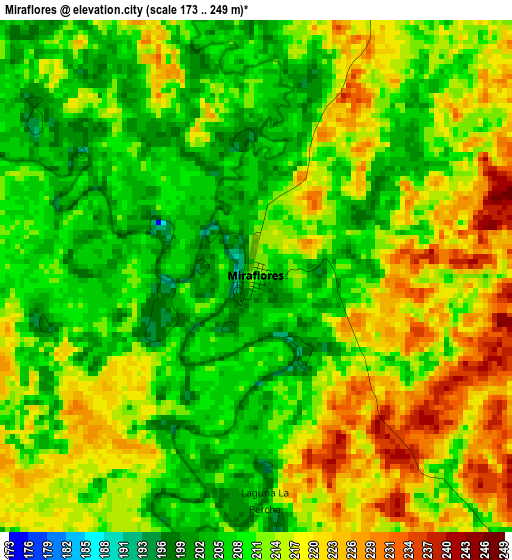 Miraflores elevation map