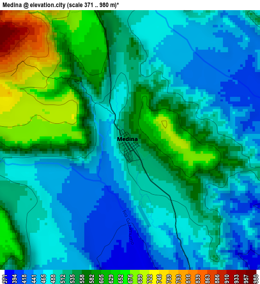 Medina elevation map