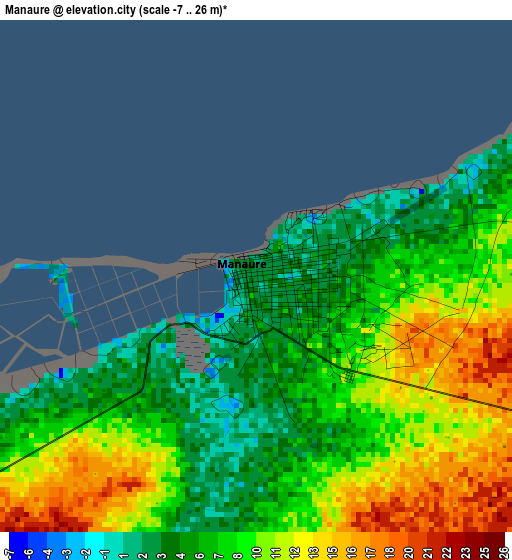 Manaure elevation map