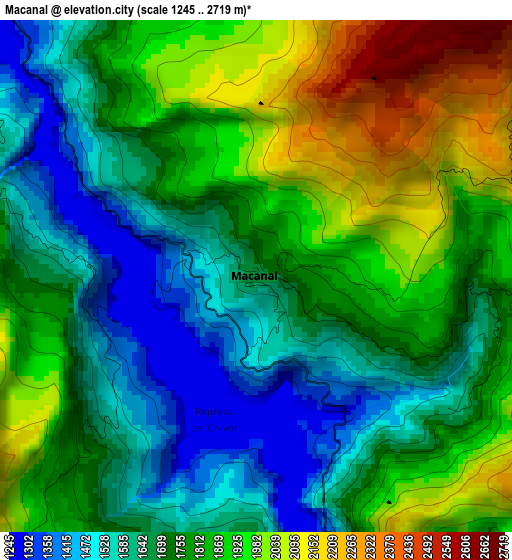 Macanal elevation map