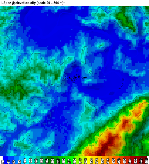 López elevation map