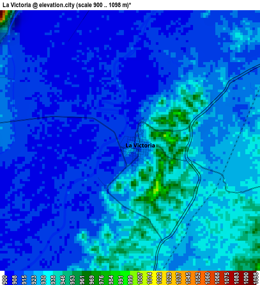 La Victoria elevation map