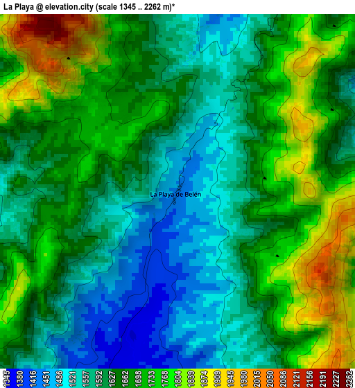 La Playa elevation map