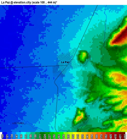 La Paz elevation map