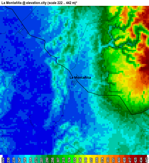 La Montañita elevation map