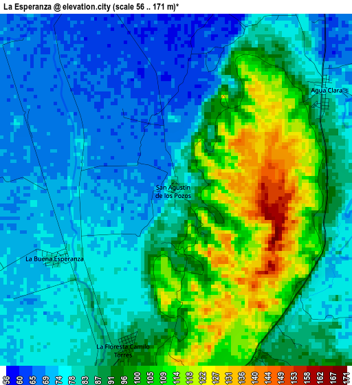 La Esperanza elevation map