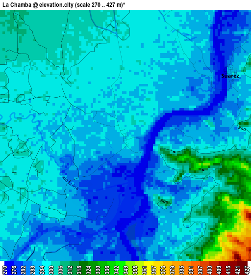 La Chamba elevation map