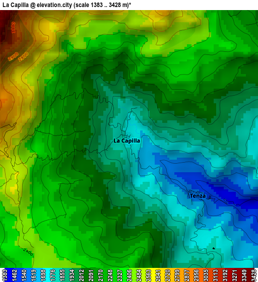 La Capilla elevation map