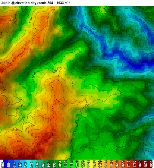 Junín elevation map