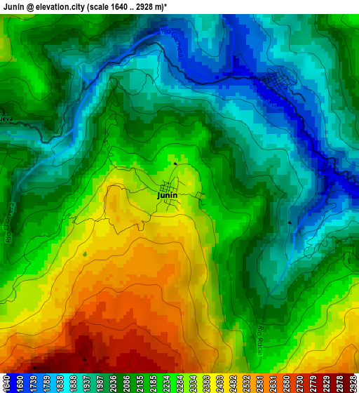 Junín elevation map