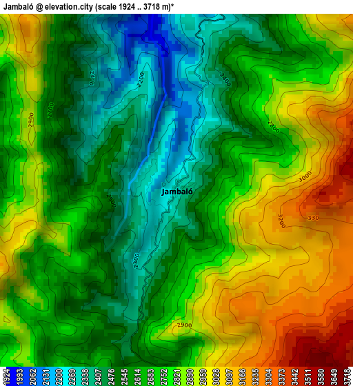 Jambaló elevation map