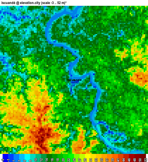 Iscuandé elevation map