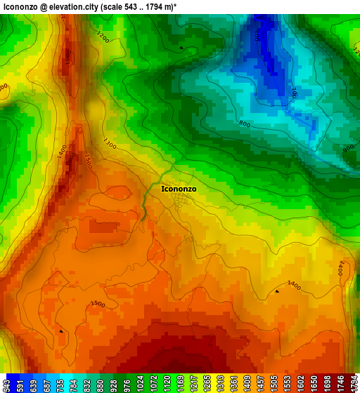 Icononzo elevation map