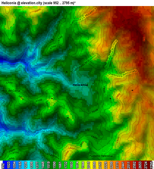 Heliconia elevation map
