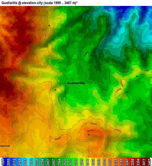 Guaitarilla elevation map