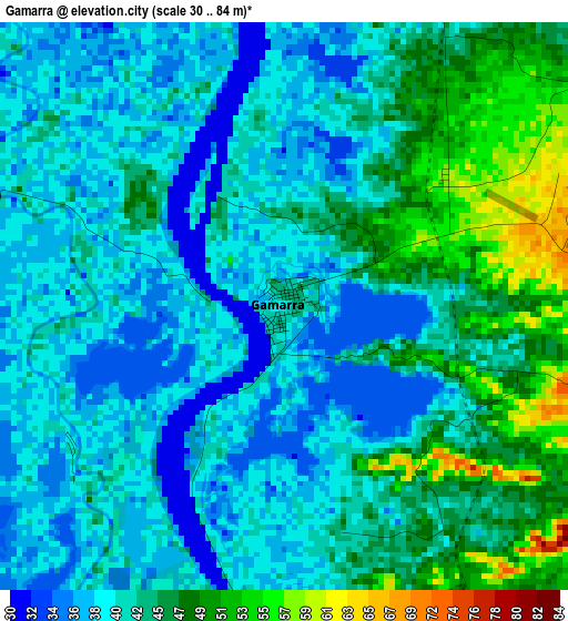 Gamarra elevation map