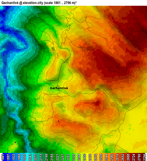 Gachantivá elevation map