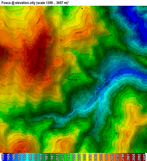 Fosca elevation map