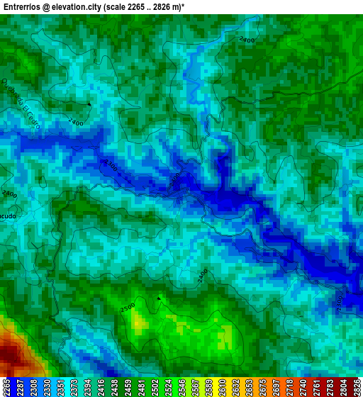 Entrerríos elevation map