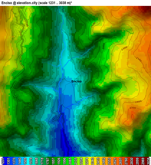 Enciso elevation map