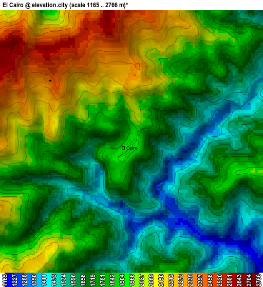 El Cairo elevation map